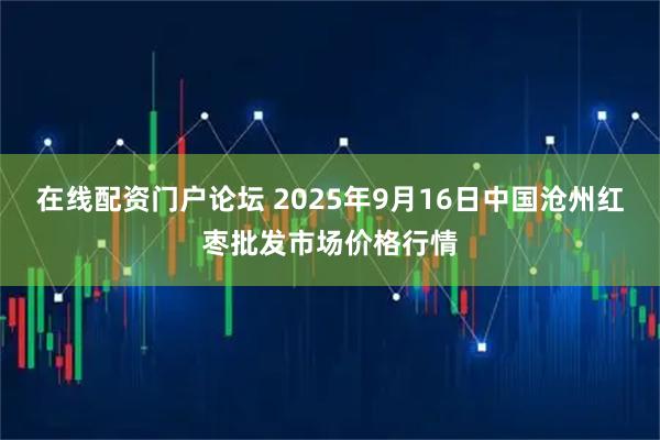 在线配资门户论坛 2025年9月16日中国沧州红枣批发市场价格行情